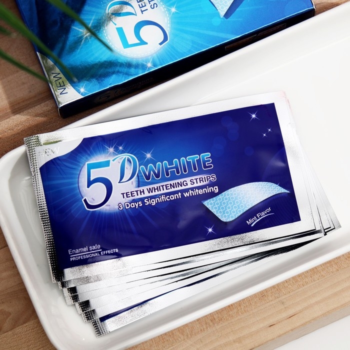 Отбеливающие полоски для зубов 5D, 14 саше, 7 пар Отбеливающие полоски для зубов 5D, 14 саше, 7 пар