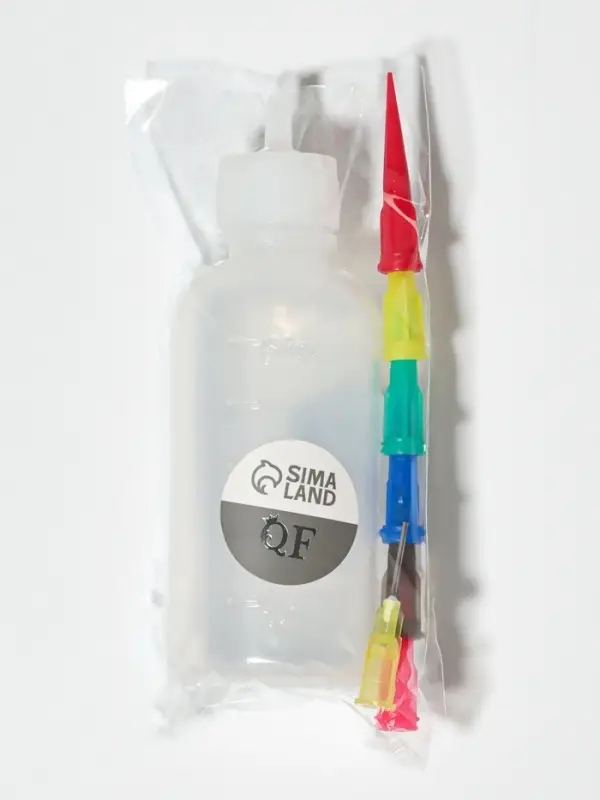 Бутылочка для нанесения краски, со шкалой деления, 50 мл, 7 насадок