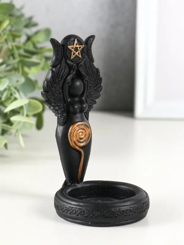 Подсвечник  Подсвечник "Богиня Викка", 12х7 см, черный