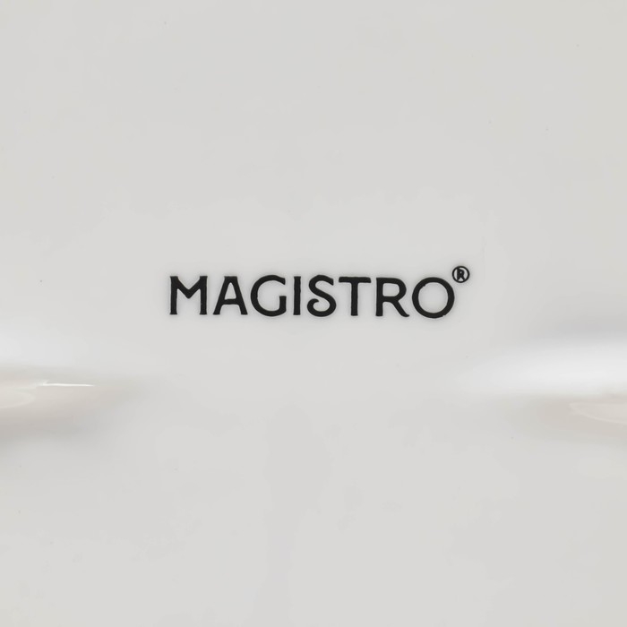 Блюдо фарфоровое Magistro «Бланш», 40×13×4 см, цвет белый