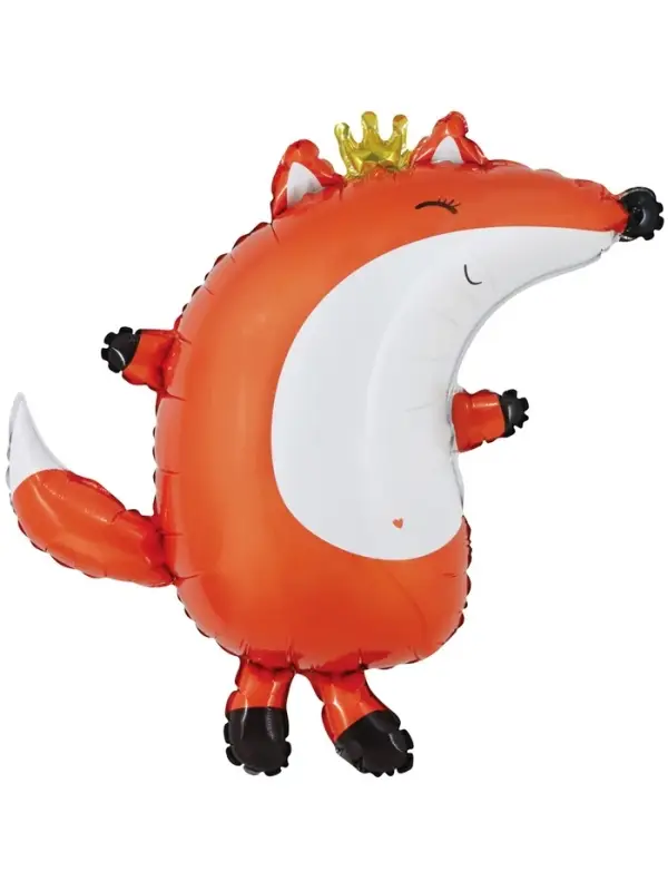 Воздушный шар фольгированный 31" &laquo;Лиса в короне&raquo;