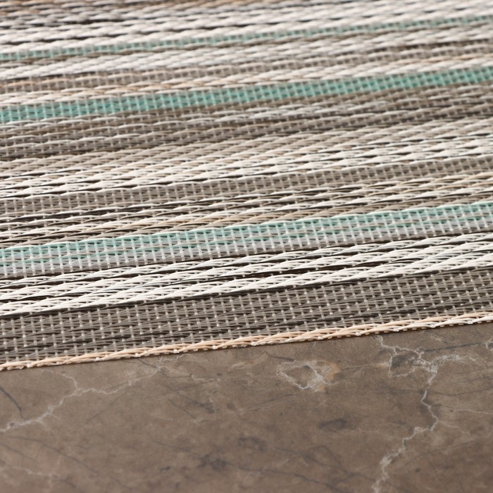 Набор салфеток сервировочных на стол Доляна «Дождь», 4 шт, 45×30 см, цвет бирюзово-белый