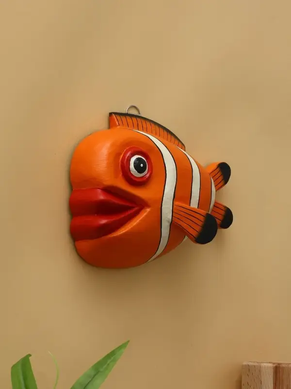 Панно «Рыба-клоун», 20×16×6 см, дерево, оранжевое Панно «Рыба-клоун», 20×16×6 см, дерево, оранжевое