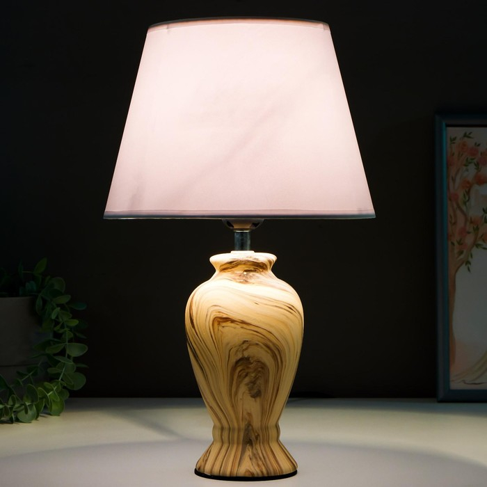 Лампа настольная 16382/1 E27 40Вт бежево-белый 23х23х39 см RISALUX Лампа настольная 16382/1 E27 40Вт бежево-белый 23х23х39 см RISALUX