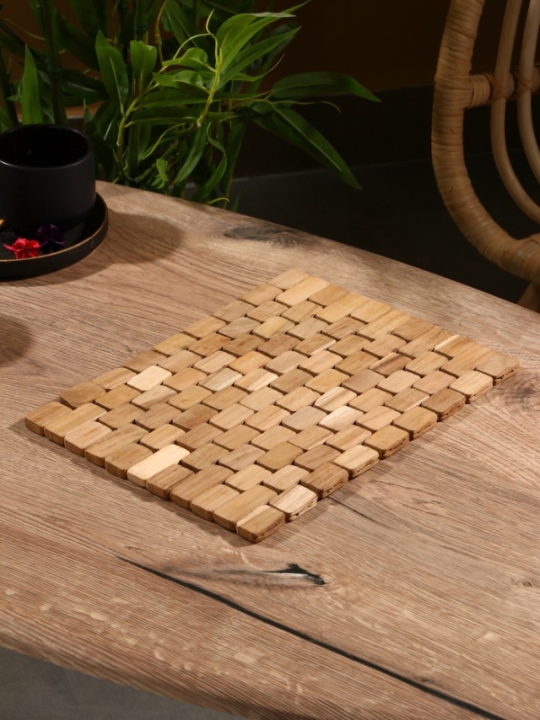 Коврик из тикового дерева, 30х20х0,7 см