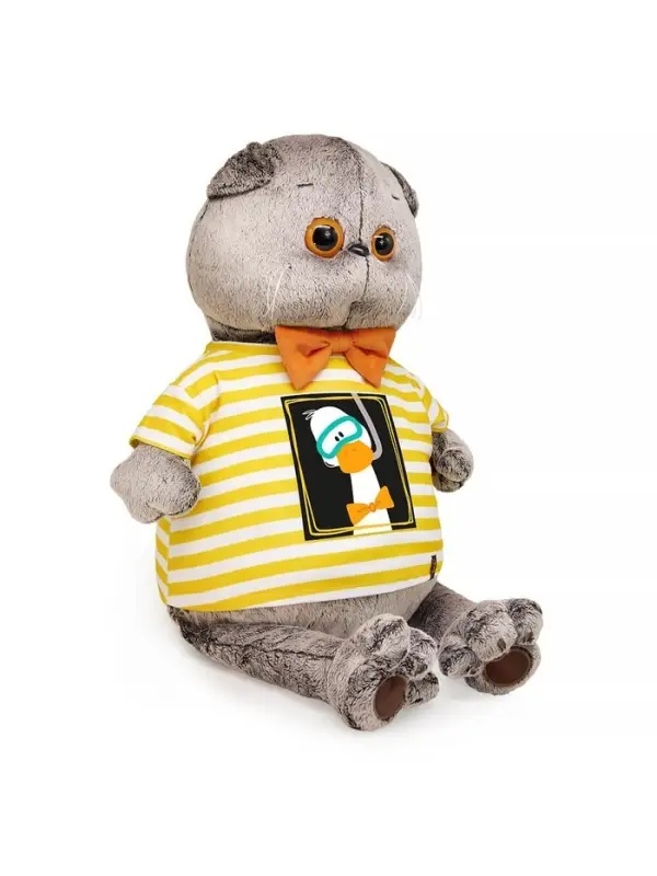Мягкая игрушка &laquo;Кот Басик в футболке с Гусиком&raquo;, 60 см