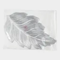 Набор салфеток для стола Доляна &laquo;Осенний лист&raquo;, 49&times;29 см, 4 шт., ПВХ, серебристый