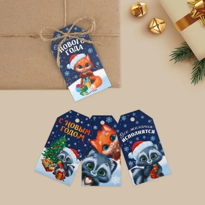 Шильдик декоративный в наборе «Подарок для тебя», 6 шт, 17 х 15 см