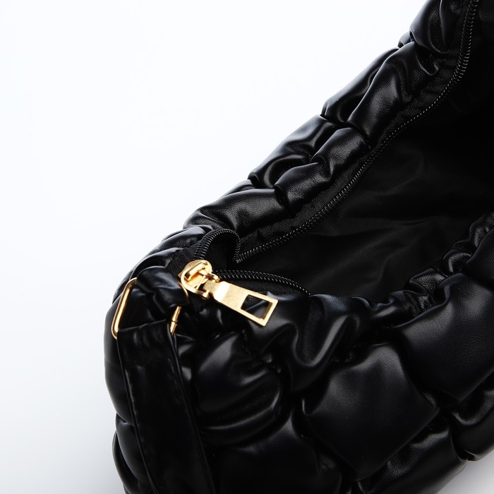 Сумка-багет на молнии, цвет чёрный Сумка-багет на молнии, цвет чёрный