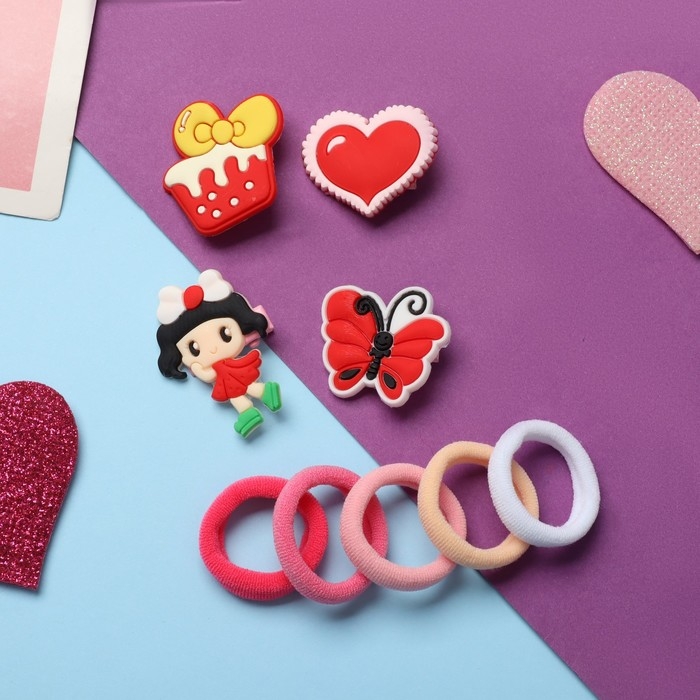 Набор для волос Набор для волос "Выбражулька" (10 резинок,4 зажима) яркость