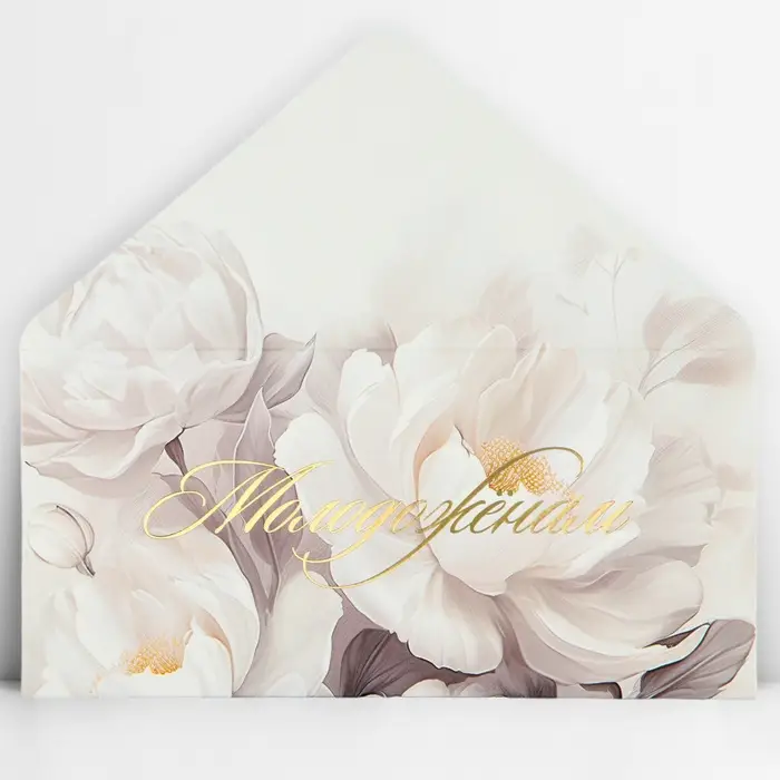 Конверт для денег «Молодожёнам», тиснение, 16.5 х 8 см Конверт для денег «Молодожёнам», тиснение, 16.5 х 8 см