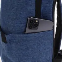 Рюкзак молодёжный на молнии, водонепроницаемый, с карманами, размер 22&times;12&times;35 см, синий