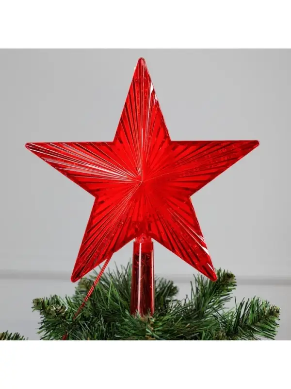 Светодиодная верхушка на ёлку &laquo;Звезда красная&raquo;, 22 см, 30 LED, 220 В, свечение красное