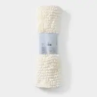 Коврик для дома LaDо́m, букли, плотность 1400 г, 50&times;80 см, велюровый, молочный