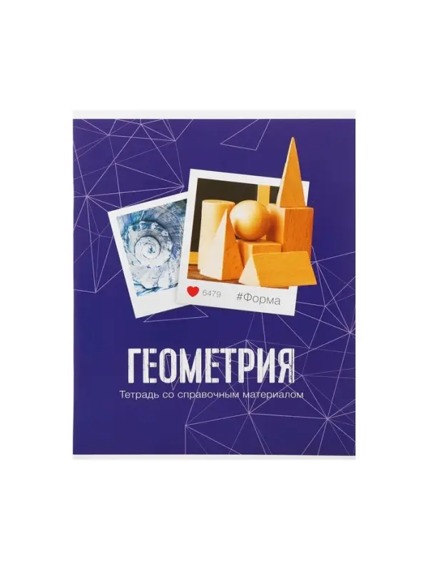 Предметная тетрадь по геометрии Calligrata &laquo;Фото&raquo;, 48 листов, в клетку, со справочным материалом, обложка из мелованного картона