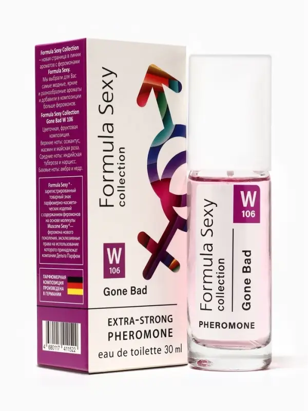 Туалетная вода женская с феромонами Formula Sexy collection Gone Bad W106, 30 мл
