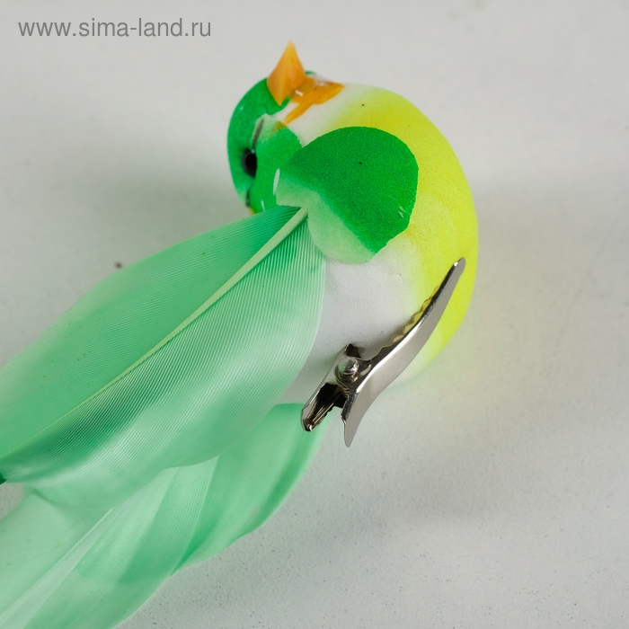 Птичка для декора и флористики, на прищепке, МИКС, пластиковая, 1шт., 8 х 8 см Птичка для декора и флористики, на прищепке, МИКС, пластиковая, 1шт., 8 х 8 см