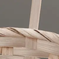 Корзина плетёная для хранения, бамбуковая, круглая, светлая, набор 3 шт.
