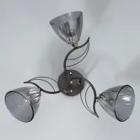 Светильник потолочный BayerLux &laquo;Сальма&raquo;, люстра 3хЕ27, 40 Вт, чёрный, 54&times;54&times;24 см