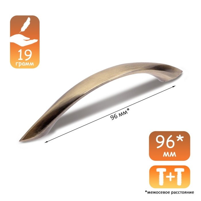 Ручка-скоба CAPPIO RSC014, м/о 96 мм, цвет бронза Ручка-скоба CAPPIO RSC014, м/о 96 мм, цвет бронза