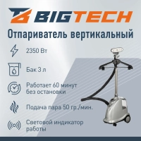 Отпариватель BigTech ZYST402 напольный, серебристый