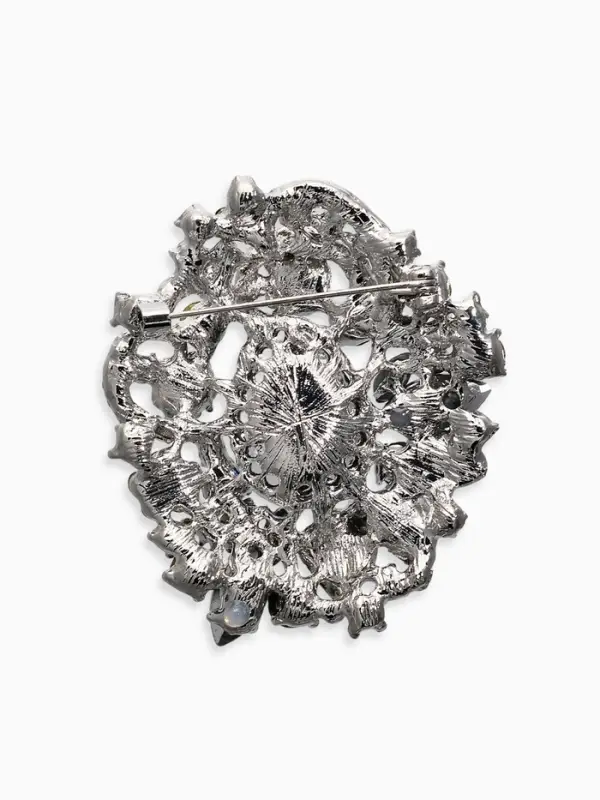 Брошь &laquo;Императрица&raquo;, самоцветная, цветная в серебре