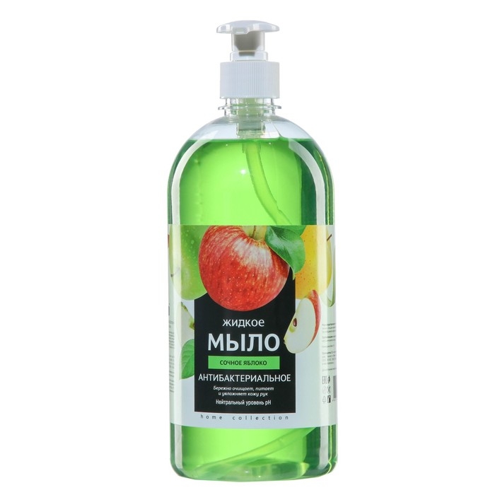 Мыло жидкое антибактериальное Rain  Сочное Яблоко дозатор 1 л Мыло жидкое антибактериальное Rain  Сочное Яблоко дозатор 1 л
