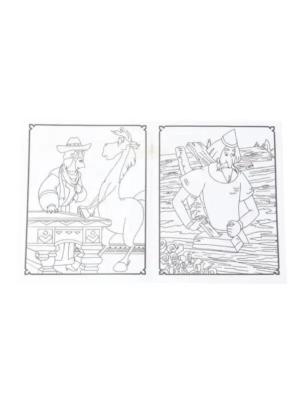 Раскраска &laquo;Три богатыря. Ход конем. Конь Юлий&raquo;, А4, 8 стр.