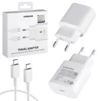 СЗУ Type-C Samsung Note 10 Super PD Fast Charging Set 25W белый (200шт/кор)