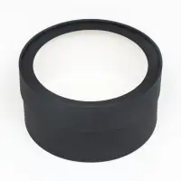 Подарочная коробка круглая, чёрная, завальцованная с окном, 21&times;11 см