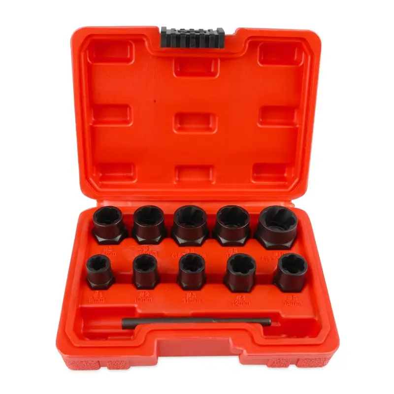 Набор головок для поврежденных болтов и гаек (11 предметов) в кейсе AVS NGP38-11I