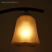 Плафон универсальный "Цветок"  Е14/Е27 дымчатый 14х14х13см