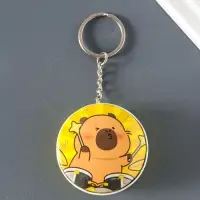 Шкатулка-брелок круглая "Капибара" МИКС 4,5х4,5х2 см