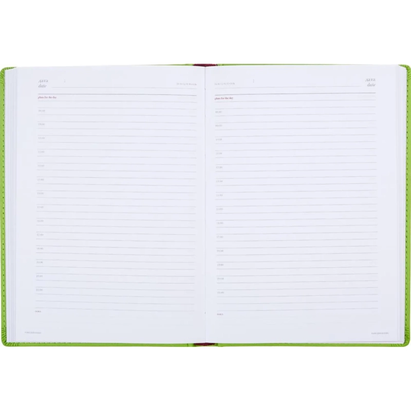 Ежедневник недатированный А5+, 136л, VELVET салатовый  3-115/08