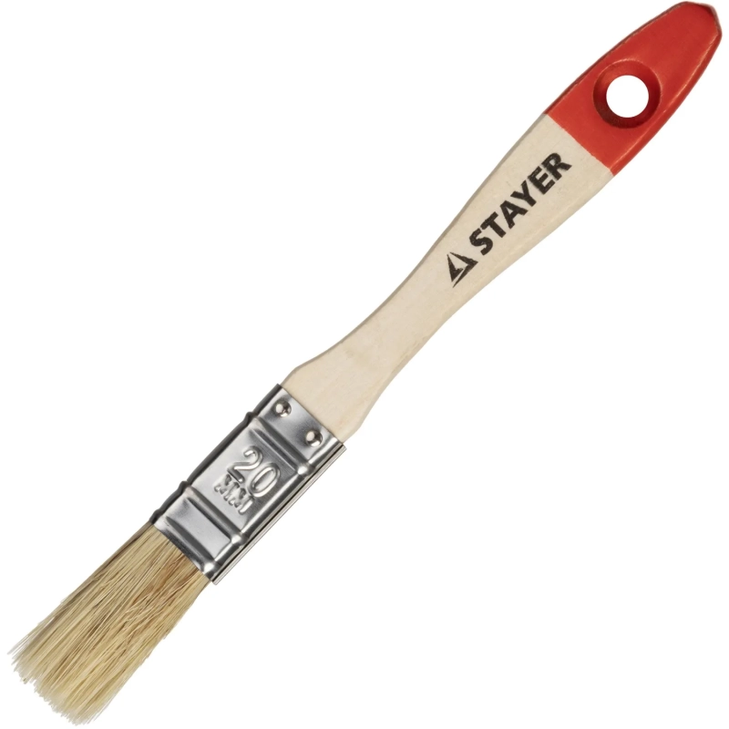 Кисть плоская STAYER UNIVERSAL-STANDARD, натуральная щетина, 20мм(0101-020)