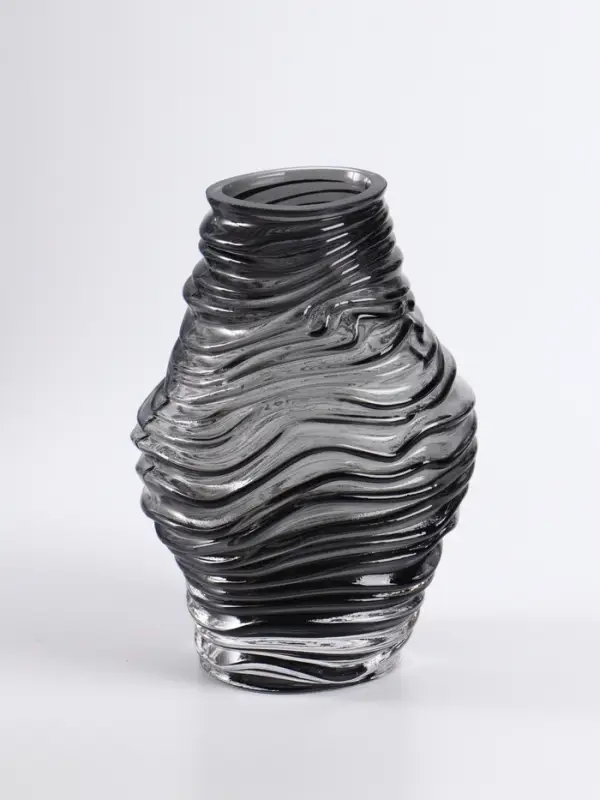 Ваза для цветов &laquo;Модесто&raquo;, 19&times;12 см, стекло, чёрная