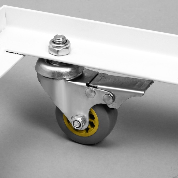 Корзина-накопитель складная, на колесах, 1 полка, 60×40×80 см, цвет белый Корзина-накопитель складная, на колесах, 1 полка, 60×40×80 см, цвет белый