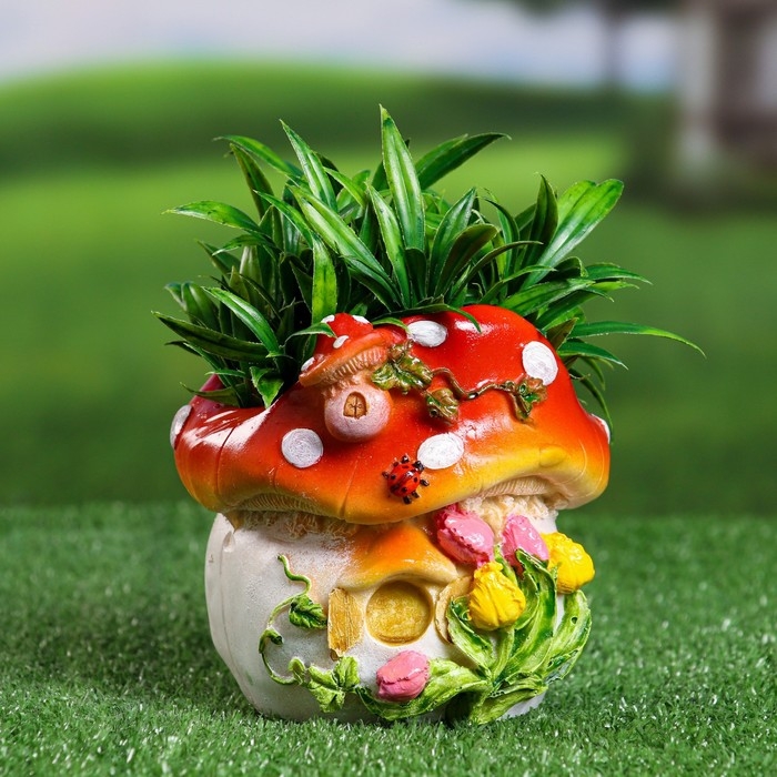 Фигурное кашпо  Фигурное кашпо "Гриб" 14х13х13см