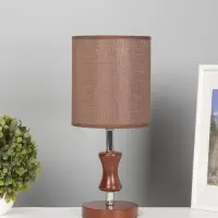 Лампа настольная RISALUX ЭКО &laquo;Кло&raquo; 1&times;40 Вт Е27 кофе/хром 16&times;16&times;38 см