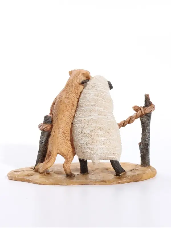 Фигурка полистоун &laquo;Овечка и пёсик&raquo; 12.5&times;6&times;9 см