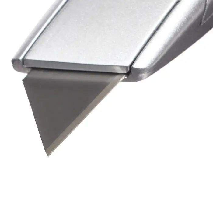 Нож универсальный трапециевидный 19 мм, фиксатор, корпус металл, Zinc-alloy, TOP