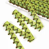 Тесьма &laquo;Уголки&raquo;, ширина 2 см, намотка 25 м, цвет салатовый