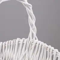 Корзина плетёная для хранения Tasa, из лозы, с ручкой, белая, набор 3 шт.