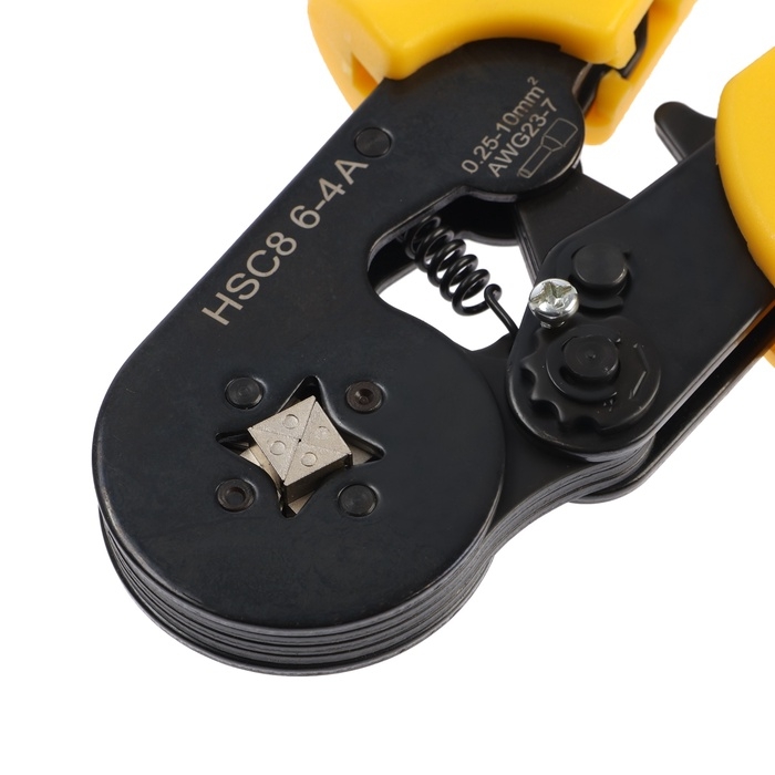 Пресс-клещи ТУНДРА, для опрессовки втулочных наконечников 0.25 - 10 мм2, 4-гран. обжим Пресс-клещи ТУНДРА, для опрессовки втулочных наконечников 0.25 - 10 мм2, 4-гран. обжим