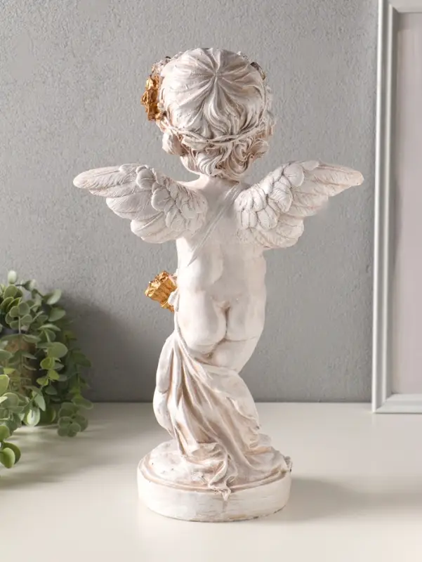 Фигура полистоун "Ангел с луком и стрелами" высота 43 см