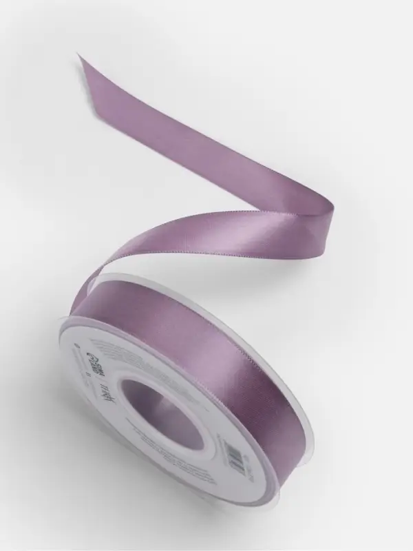 Лента атласная TEIRA, двухсторонняя, 20 мм, 25&plusmn;1 м, сиреневая №0434