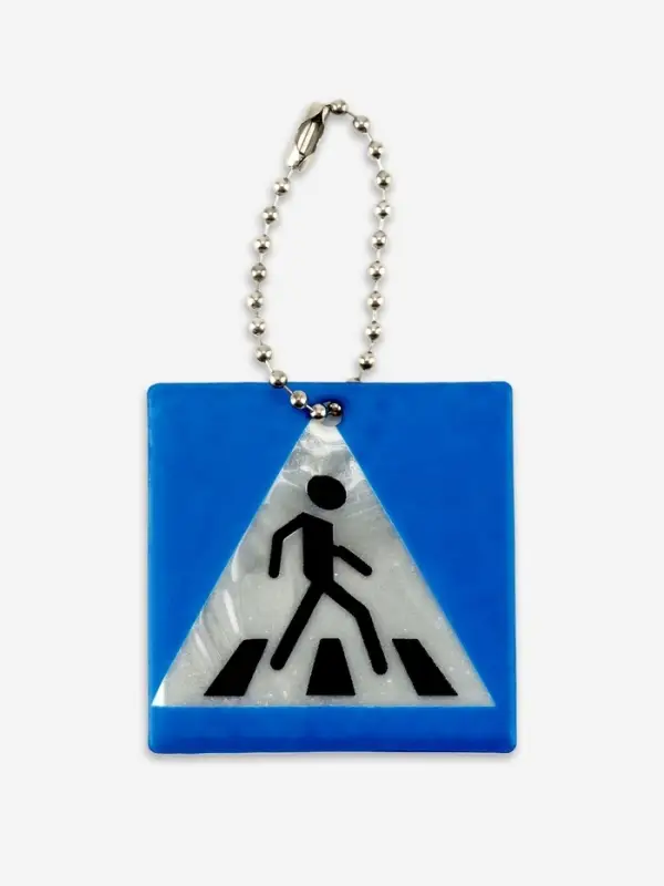 Светоотражающий элемент &laquo;Пешеходный переход&raquo;, двусторонний, 4.8&times;4.8 см, синий