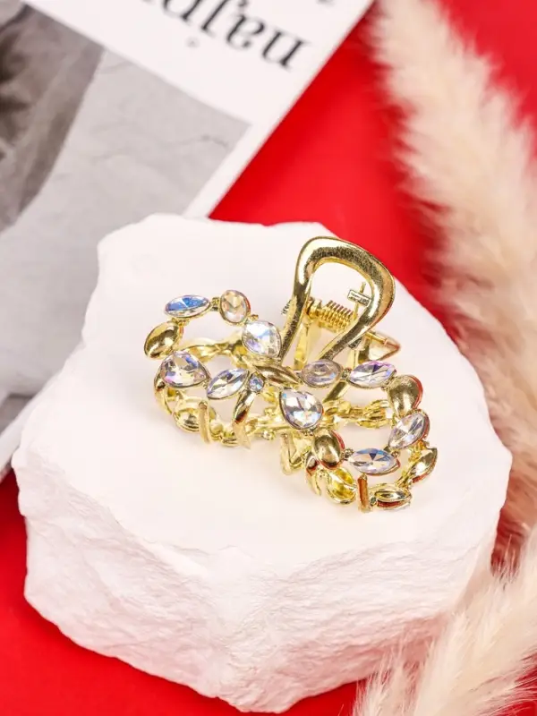 Крабик для волос &laquo;Кэли&raquo;, бант, 5 см, золотистый