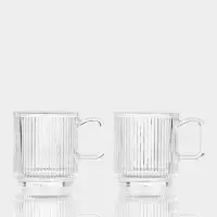 Кружка &laquo;Грани&raquo;, 350 мл, 8.5&times;9.5 см, боросиликатное стекло, прозрачная