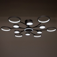 Люстра с ПДУ 2299/13GR LED 256Вт 3000-6000К серый 106х106х18 см BayerLux